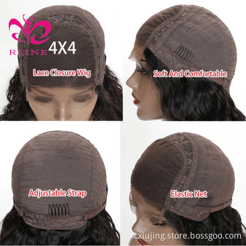 Bob Lace Closure Wigs Straight Lace Front Human Hair Wigs For Women 4 Inch Deep Part Brazilian Remy Short Bob Lace Wig